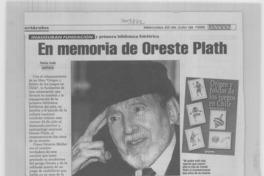 En memoria de Oreste Plath