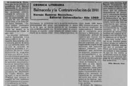 Balmaceda y la contrarevolución de 1891