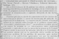 Conflictos sociales y propaganda de estado.