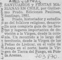 Santuarios y fiestas marianas en Chile.