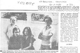 Teatro del tiempo" reestrena "La mariposa debajo del zapato".