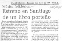 Estreno en Santiago de un libro porteño.