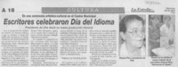 Escritores celebraron día del idioma.