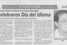 Escritores celebraron día del idioma.