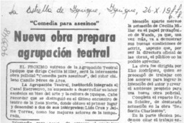 Nueva obra prepara agrupación teatral.