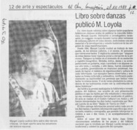 Libro sobre danzas publicó M. Loyola.