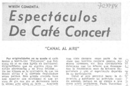 Espectáculos de café concert.