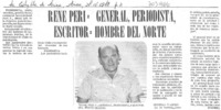 René Peri: general, periodista, escritor: hombre del norte.