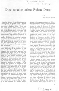 Diez estudios sobre Rubén Dario