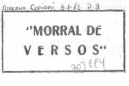 Morral de versos"
