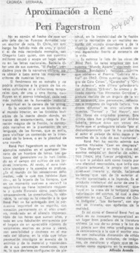Aproximación a René Peri Fagerstrom