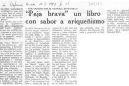 Paja brava" un libro con sabor a ariqueñismo.