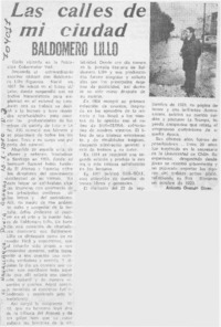 Las calles de mi ciudad Baldomero Lillo
