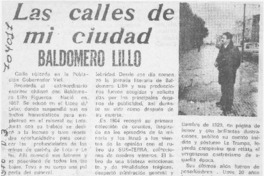 Las calles de mi ciudad Baldomero Lillo