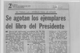 Se agotan los ejemplares de libro del presidente.