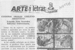 Cuentos orales chileno-argentino.