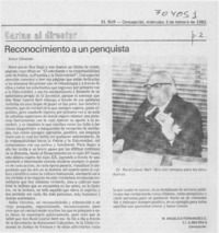 Reconocimiento a un penquista