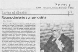 Reconocimiento a un penquista