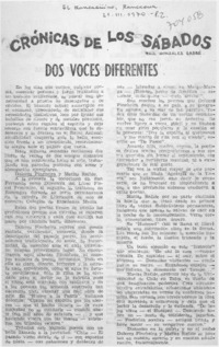 Dos voces diferentes