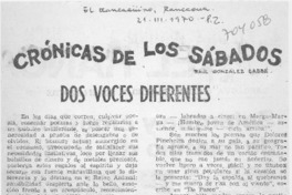 Dos voces diferentes