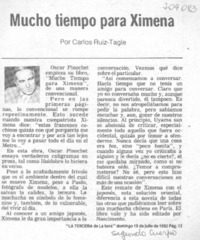 Mucho tiempo para Ximena