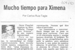 Mucho tiempo para Ximena