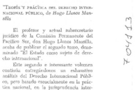 Teoría y práctica del Derecho Internacional Público