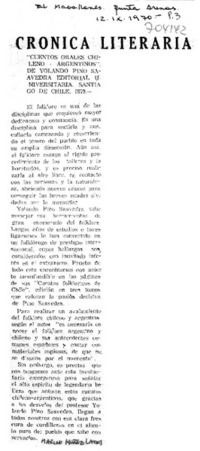 Cuentos orales chileno-argentinos