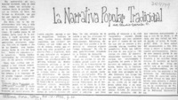 La narrativa popular tradicional