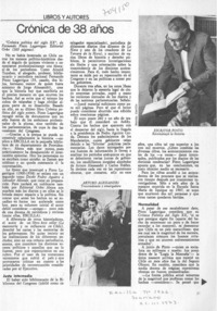 Crónica de 38 años.
