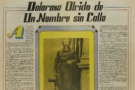 Doloroso olvido de un nombre sin calle