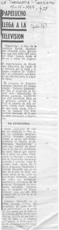 Papelucho llega a la televisión.