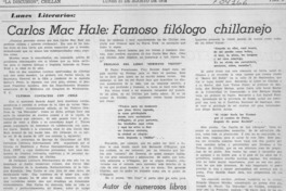 Carlos Mac Hale, famoso filólogo chillanejo.