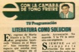 Literatura como solución