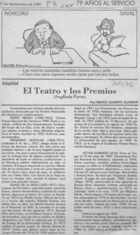 El teatro y los premios