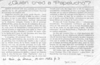 ¿Quién creó a "Papelucho"?