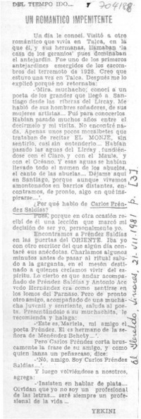 Un romántico impenitente