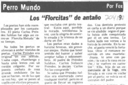 Los "florcitas" de antaño