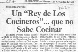 Un "Rey de los Cocineros"-- que no sabe cocinar.