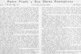 Pedro Prado y sus obras poemáticas