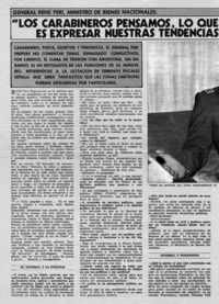 Los carabineros pensamos, lo que no hacemos es expresar nuestras tendencias _: [entrevista]