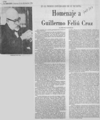 Homenaje a Guillermo Feliú Cruz