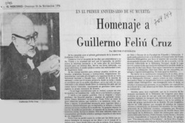 Homenaje a Guillermo Feliú Cruz