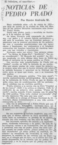 Noticias de Pedro Prado