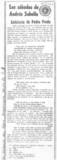 Antología de Pedro Prado