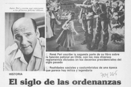 El siglo de las ordenanzas