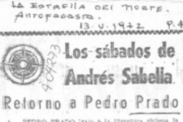 Retorno de Pedro Prado