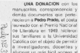 Una donación.