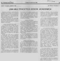 Una multifacética sesión académica