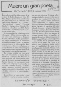 Muere un gran poeta.